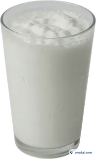Frothy ayran glass