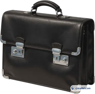 Mallette en cuir noir