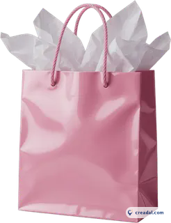 Sac cadeau rose brillant