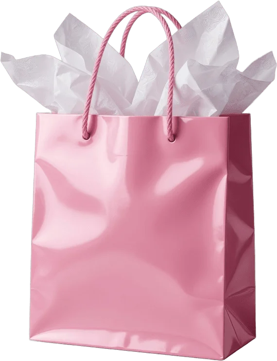 Sacola de presente rosa