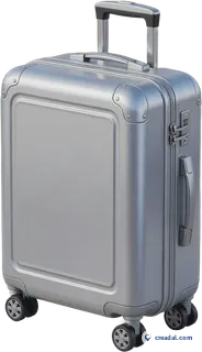 Grande valise argentée