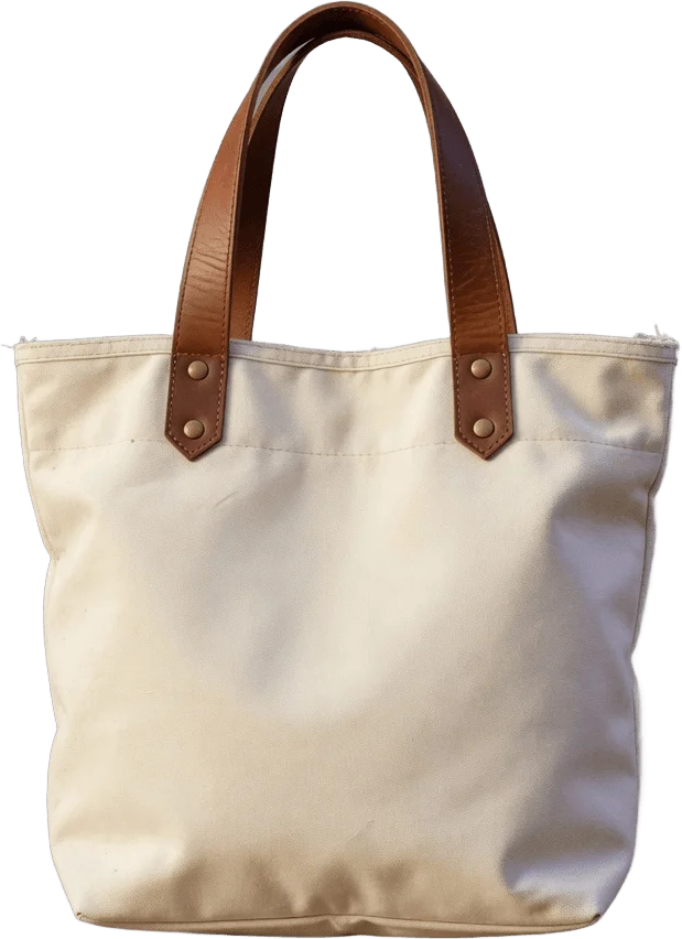 Cabas toile crème