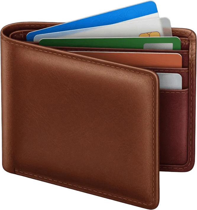Portefeuille cuir marron