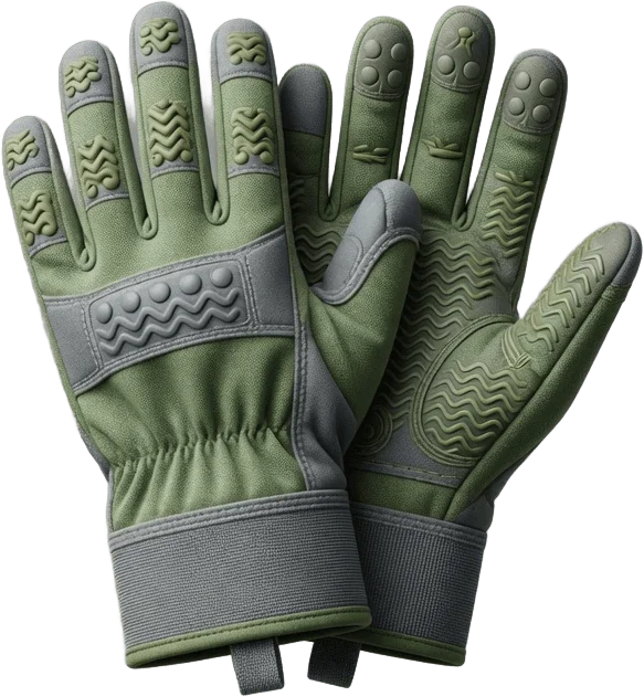 Grüne Gartenhandschuhe