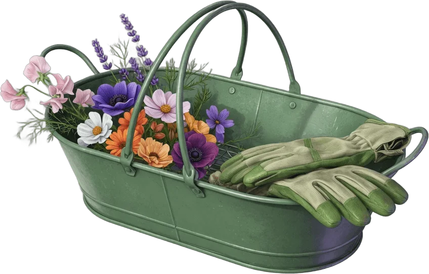 Blumiger Gartentrug