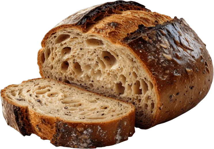 رغيف خبز مقطع
