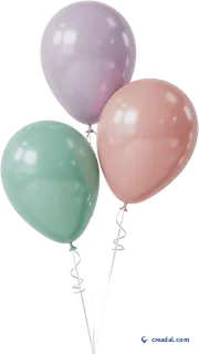 Glossy pastel balloons