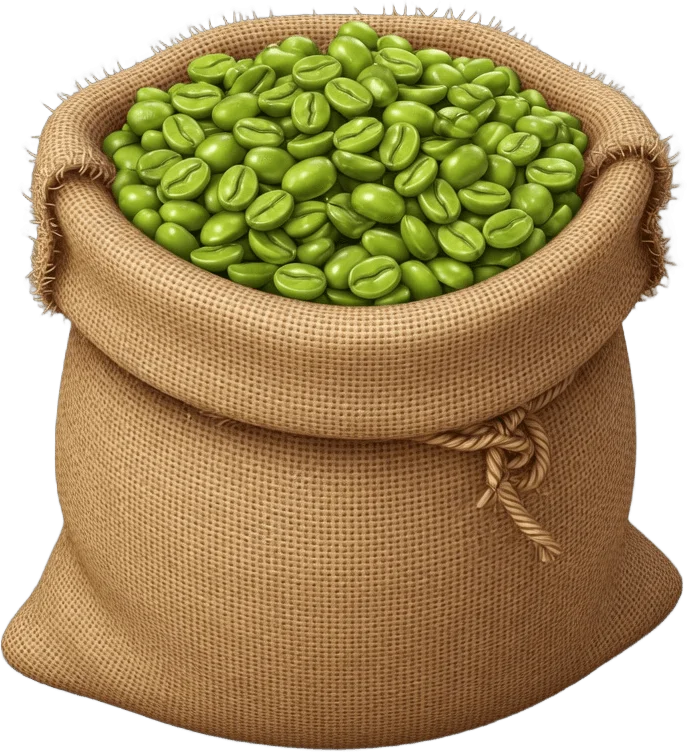 Sac de café vert