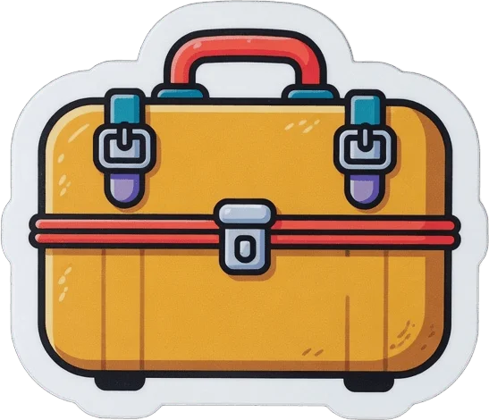 Retro travel suitcase