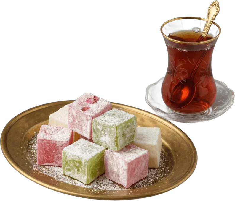 Lokum and tea