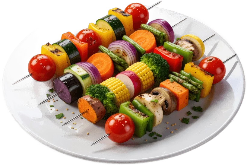 Bunte Gemüsespieße