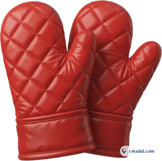 Red oven mitts