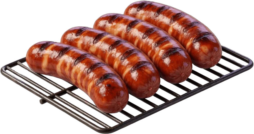 Sausages on Grill Grate