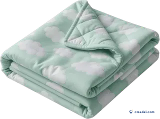 Mintfarbene Babydecke Wolken
