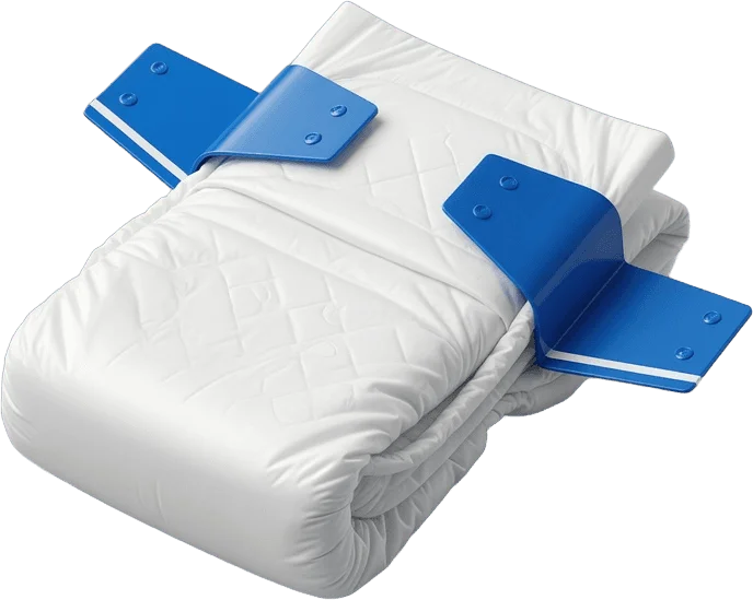 Couche blanche pliée