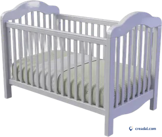 Weißes hölzernes Babybett