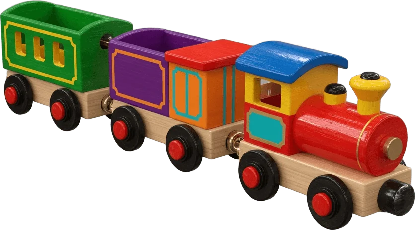 Train jouet en bois