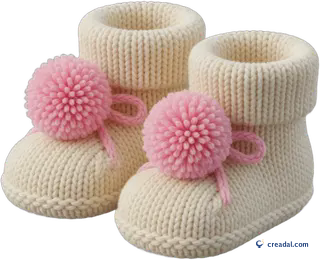 Winzige Strickschuhe