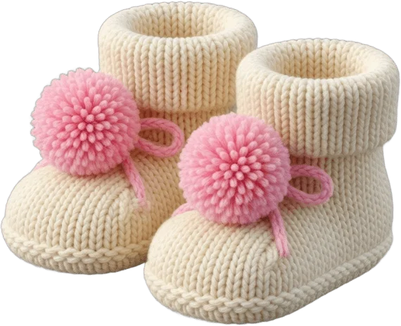 Chaussons tricot crème