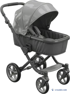 Grauer Kinderwagen