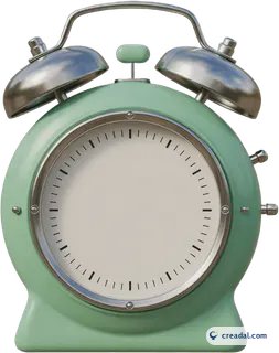 Mint Twin-Bell Clock