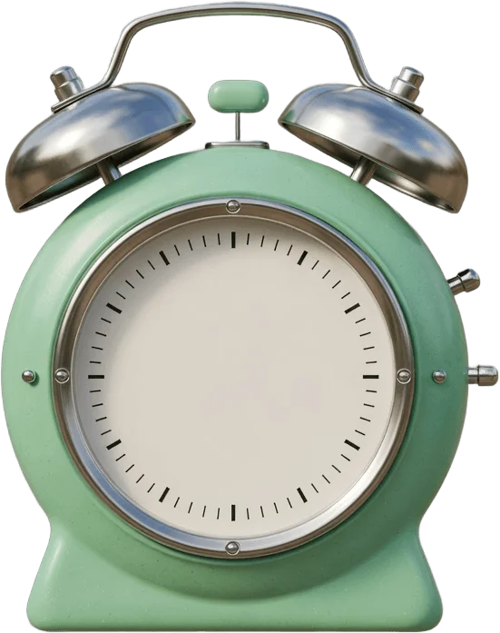Mint Twin-Bell Clock