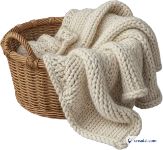 Cream Knit Throw