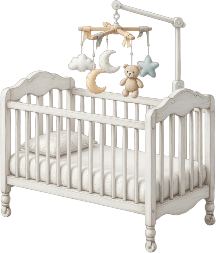 Berceau blanc bébé