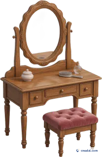 Wooden vanity mirror