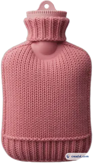 Pink hot water bottle