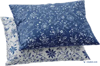 Folded blue pillowcases