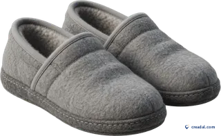 Grey Wool Slippers