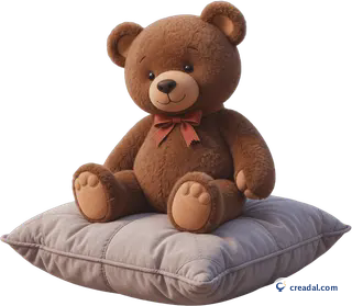 Teddy Bear on Pillow