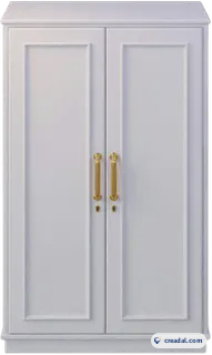 White Two-Door Wardrobe