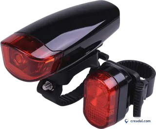 Black Bike Light Set