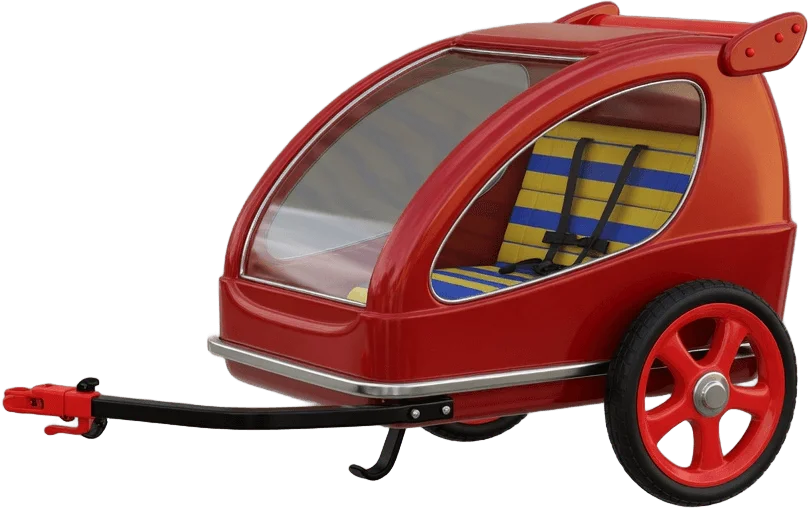 Remorque vélo enfant rouge