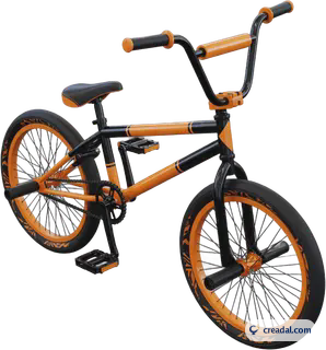 Black orange BMX bike