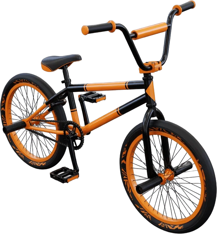 Vélo BMX noir orange