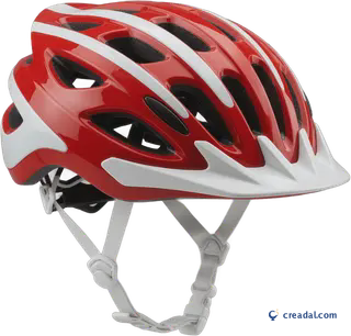 Red cycling helmet