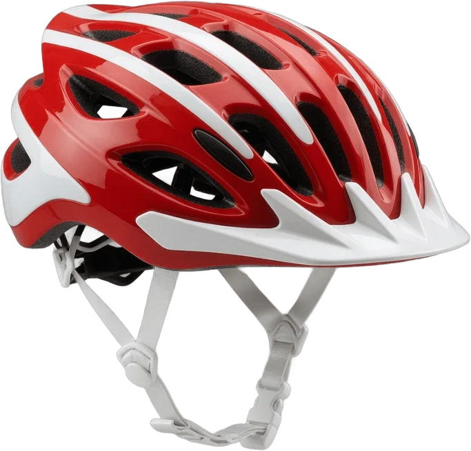 Casque vélo rouge