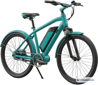 Teal electric bicycle