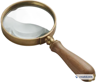 Wooden magnifying glass