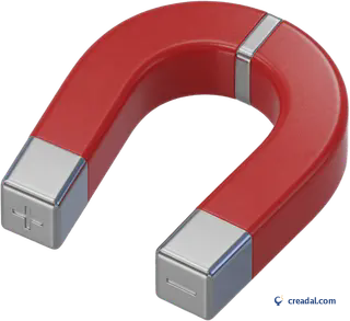 Red Horseshoe Magnet