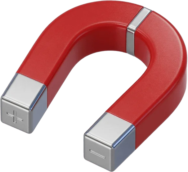 Red Horseshoe Magnet