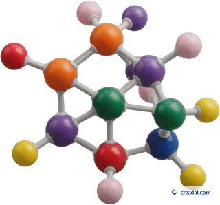 Colorful Molecule Model