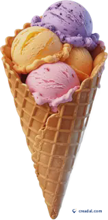 Sorvete de waffle ovo