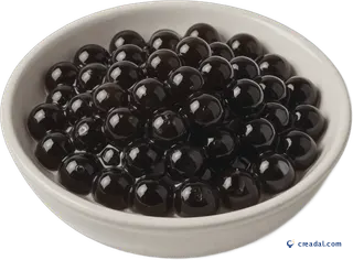 Pérolas de tapioca pretas