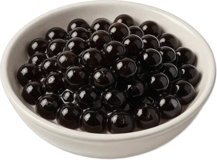 Pérolas de tapioca pretas