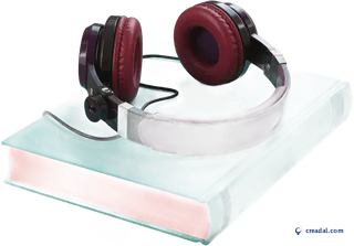 Headphones on a Book
