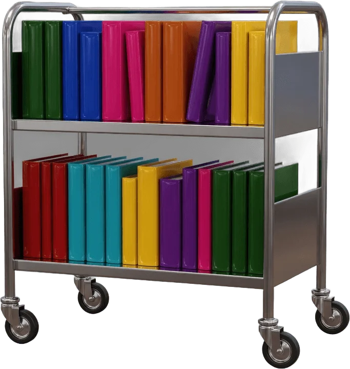 Metal Library Book Cart